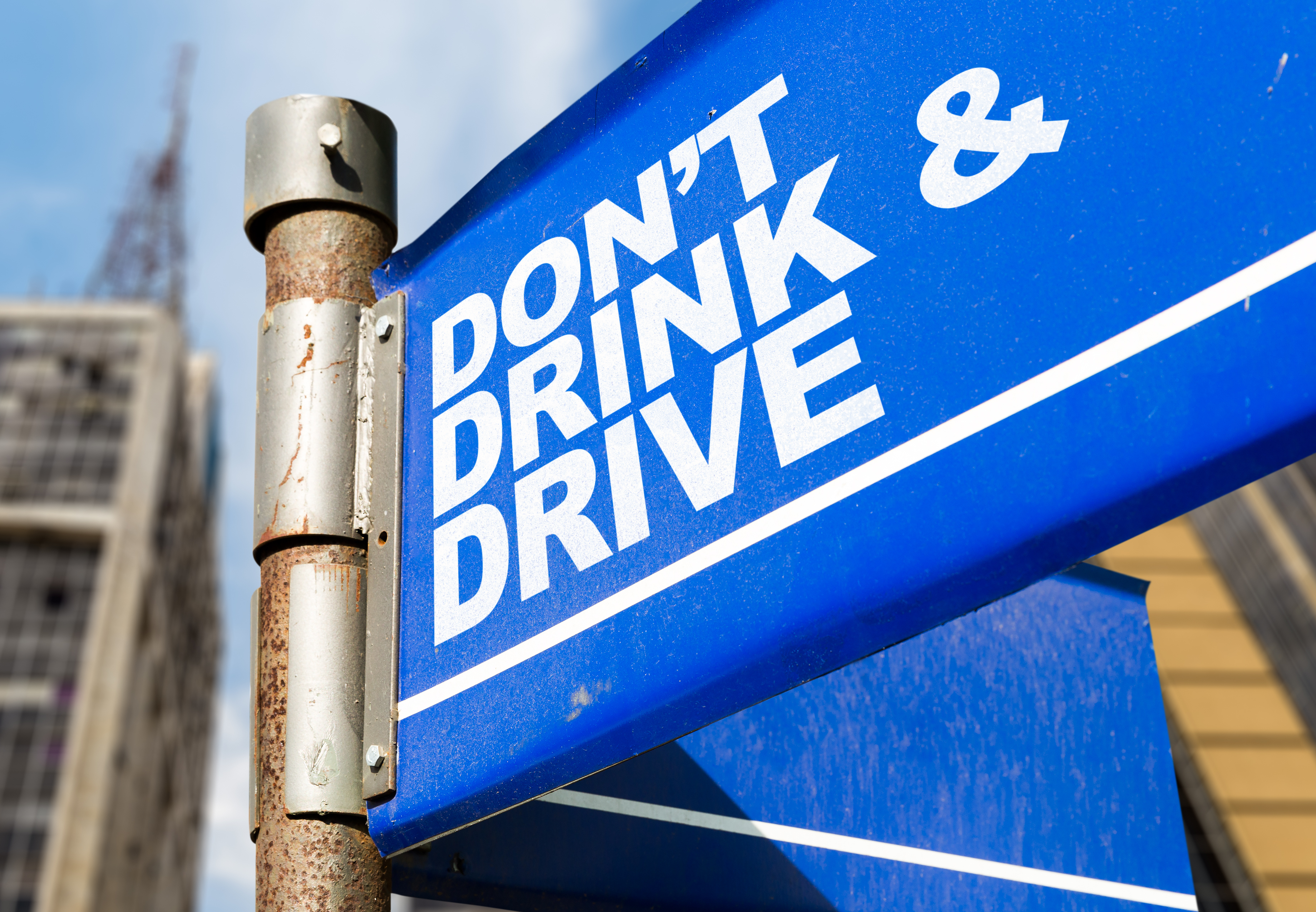 Roadside sign reading Dont Drink and Drive near Huntersville North Carolina warning about DUI and DWI consequences